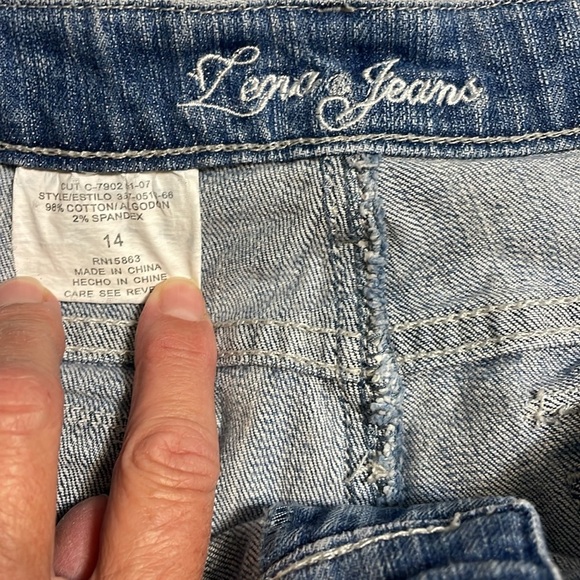 Vintage Zena Jeans Capri Bermuda shorts, embroidered, 14 - Picture 7 of 8